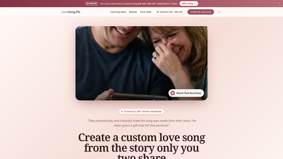 Custom Love Song From Your Story | lovesong.life