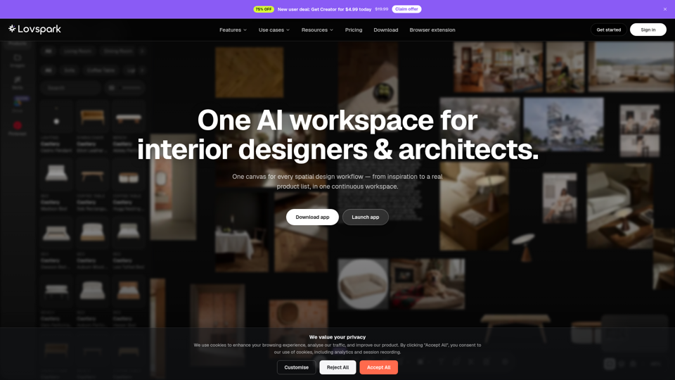 Lovspark — AI Design Platform for Interior Designers & Architects